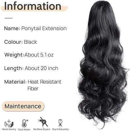 Claw Clip Ponytail Wig