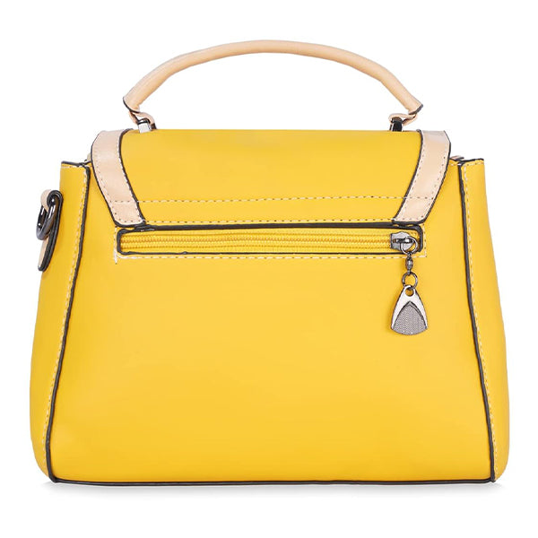 Women Fashion Versatile Contrast Handbag - Yellow - Shop N Save