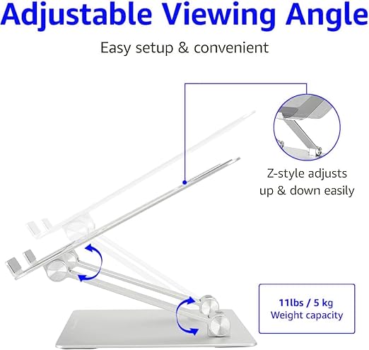 Collins Adjustable Laptop Stand - Ergonomic, Portable, and Lightweight