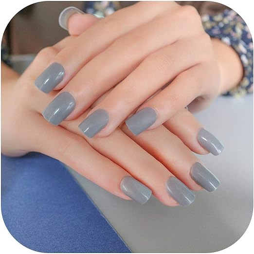 Elegant Girl Short Fake Nails - Full Cover, Lattice Design - Shop N Save