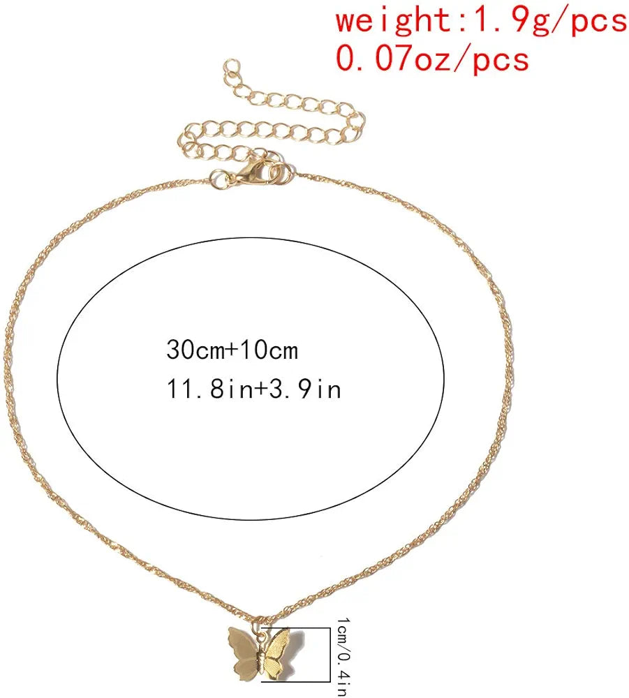 Gold Butterfly Choker: Elegant Gift Necklace for Women & Girls - Shop N Save