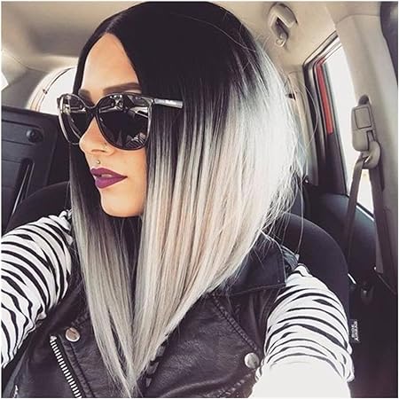 Medium-Length Gradient Wig