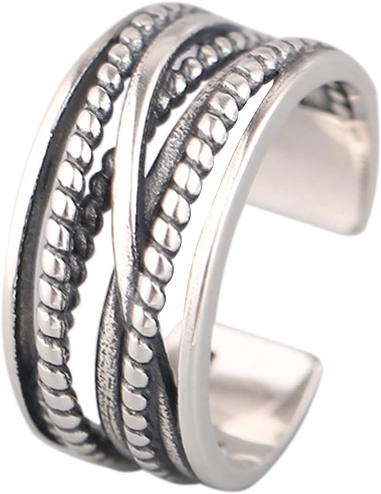 Retro Multi-Layer Winding Index Ring: Adjustable Open Finger Design for Women - Shop N Save