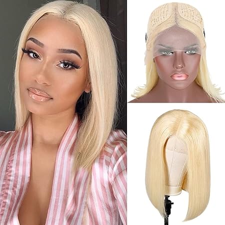 Middle-Parted Bangs Wig: Medium Straight Hair