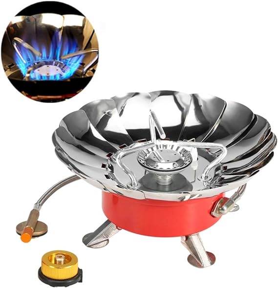 Windproof Gas Burner: Outdoor Stove, Extended Pipe, Ignition - Shop N Save