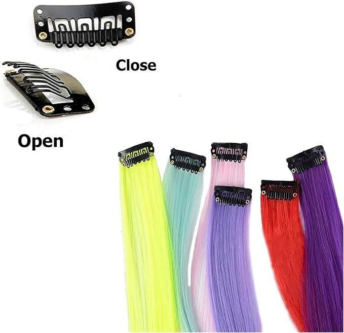 Wig Hair Extensions: Colored, Straight, High-Temperature Silk