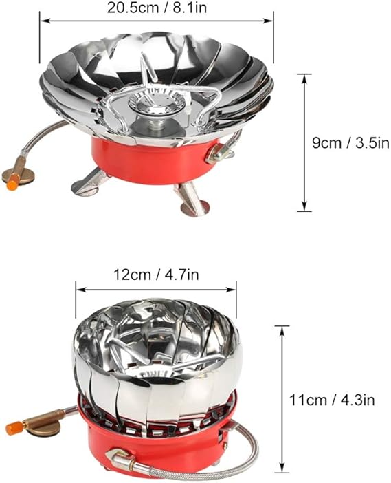Windproof Gas Burner: Outdoor Stove, Extended Pipe, Ignition - Shop N Save