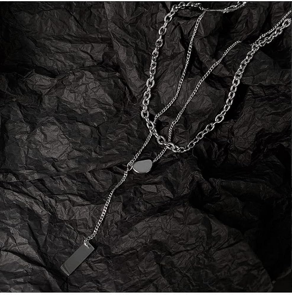 Jude Jewelers Stainless Collar: Double Chain, Bean Charm Necklace - Shop N Save