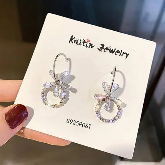 Circle Flower Temperament Earrings - Golden