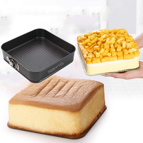 Set of 3 Cake Moulds: Heart, Square, Round, Non-Stick - Shop N Save