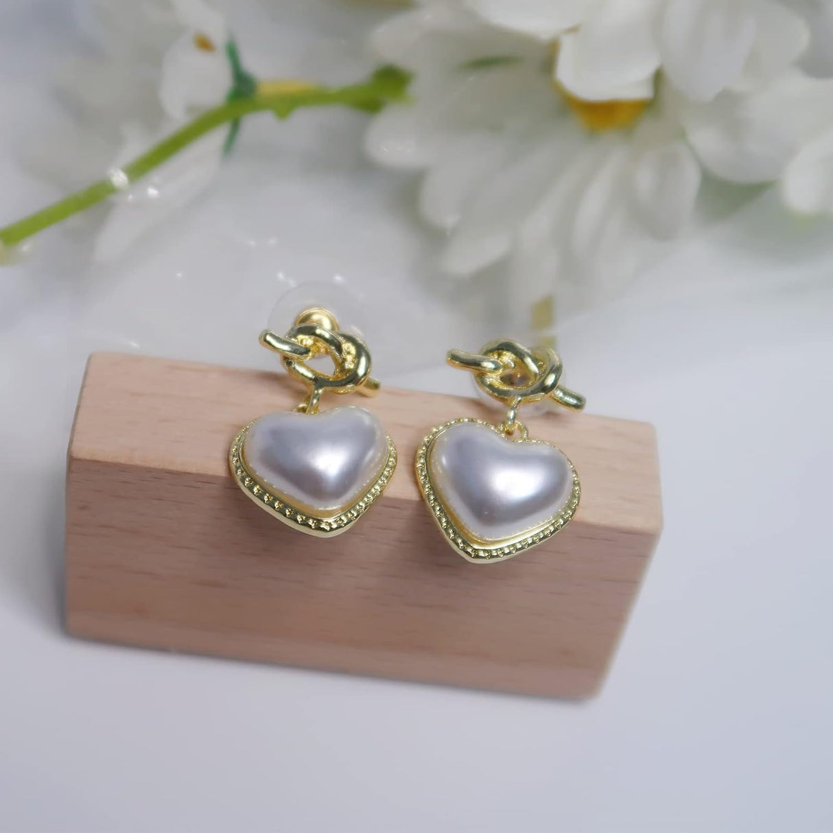 Gray Pearl Drop Earrings: Zircon Accent, Dainty Jewelry - Shop N Save