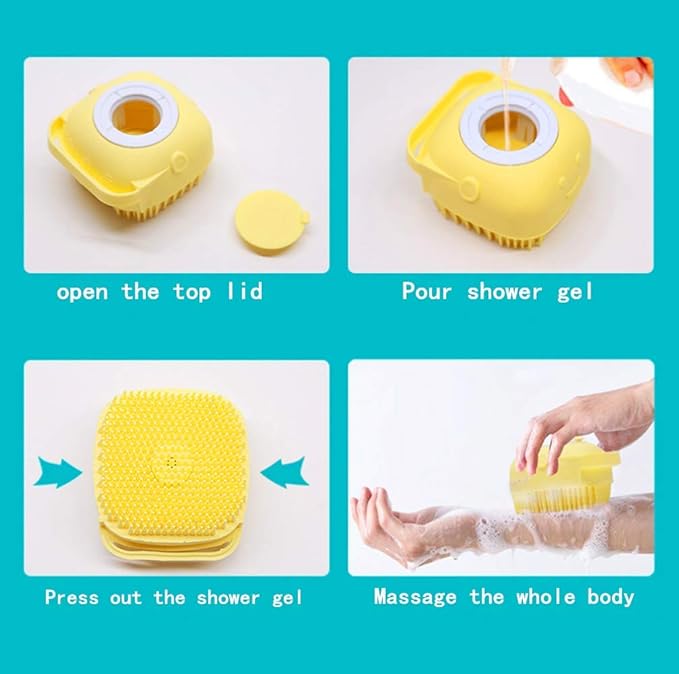 Silicone Body Brush: 2-in-1 Shower Tool, Massage, Exfoliate - Shop N Save