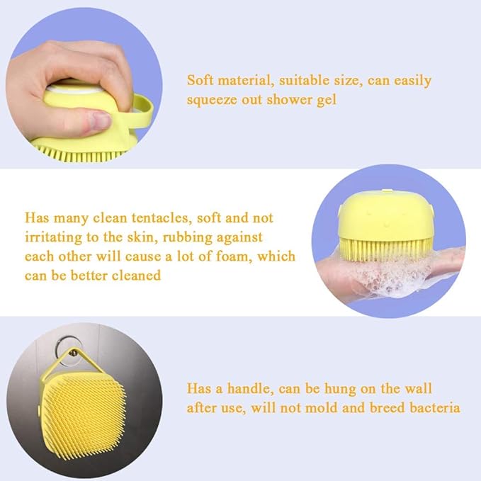 Silicone Body Brush: 2-in-1 Shower Tool, Massage, Exfoliate - Shop N Save