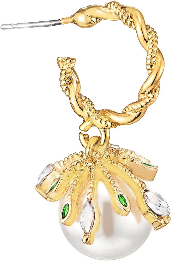 Gold Braided Drop Earrings: Pearls, Crystals, Statement Chic - Shop N Save