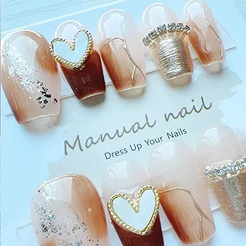 Glittery Luxury Reusable False Nails - Handmade Coffin Shape - Shop N Save