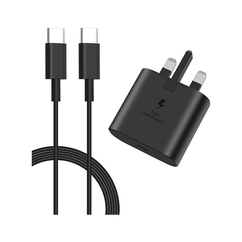 25W PD Adapter USB-C Power to USB-C Delivery Charger – Super Efficient Plug Adapter with PPS Technology and Type C Cable Included