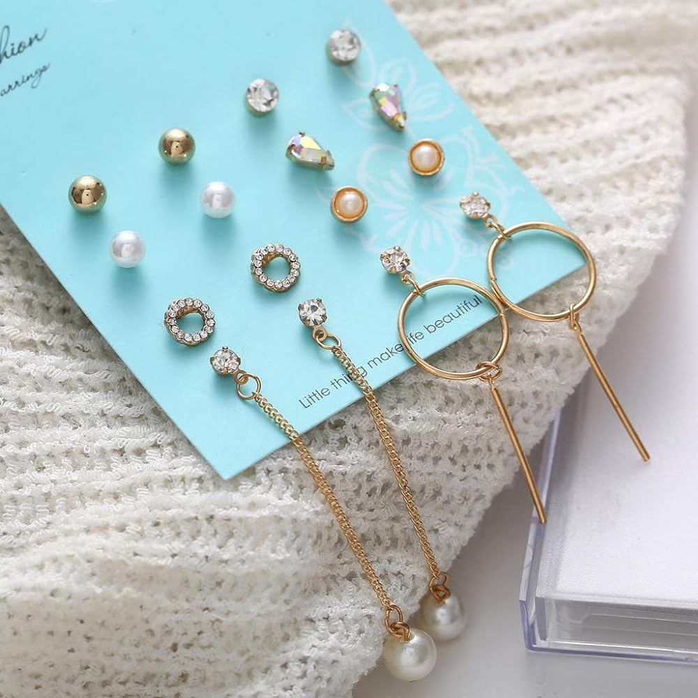 Smilelty Women's Earrings Set - Long Tassel Diamond Rainbow Fashion - Shop N Save