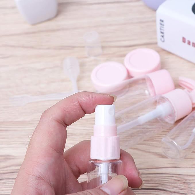 Empty Bottle Set: Efficient Storage 7 PCS , Convenient for Travel-Pink