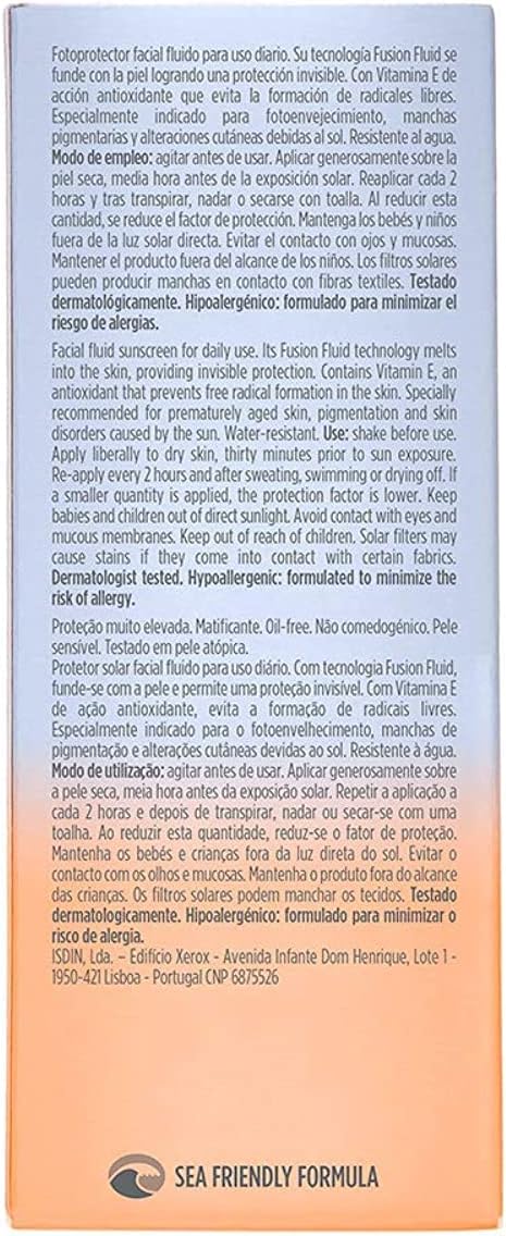 ISDIN FOTOPROTECTOR FUSION FLUID SPF 50+ 50 ML - Shop N Save