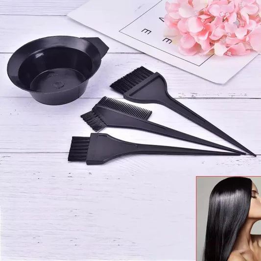 4 Pcs Hair Coloring Dyeing Brush Kit - Black - Shop N Save