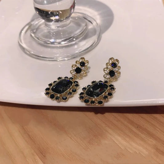 Girls Popular Needle Diamond Earrings - Black - Shop N Save