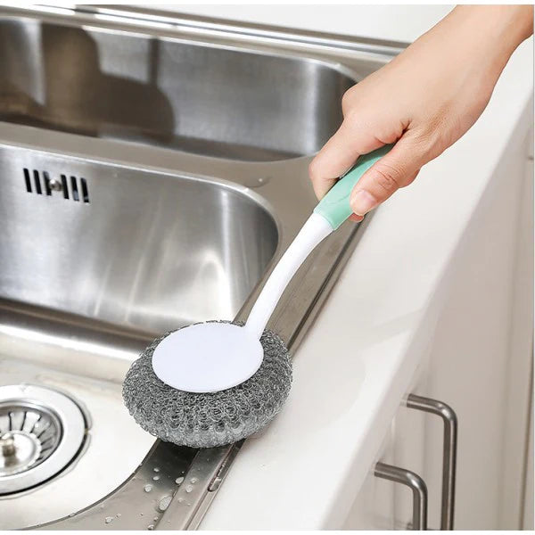 Creative Long Handle Steel Ball Dishes Cleaning Brush - Shop N Save