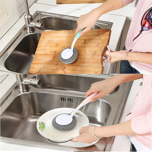Creative Long Handle Steel Ball Dishes Cleaning Brush - Shop N Save
