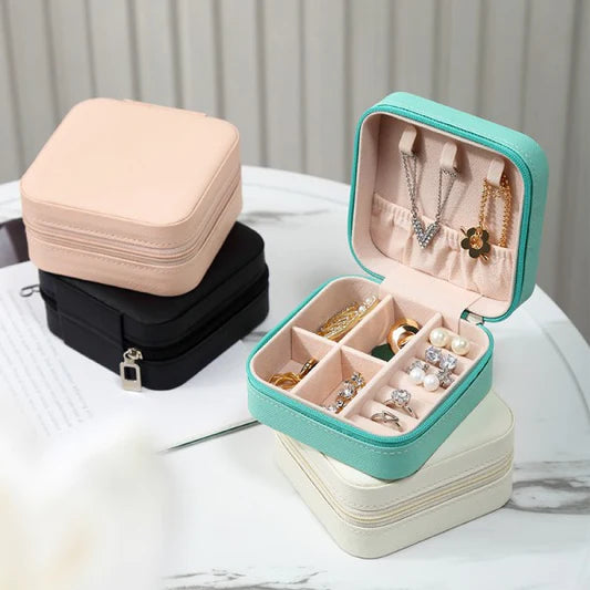 Earrings Necklace Ring Jewellery Storage Box - Light Pink - Shop N Save