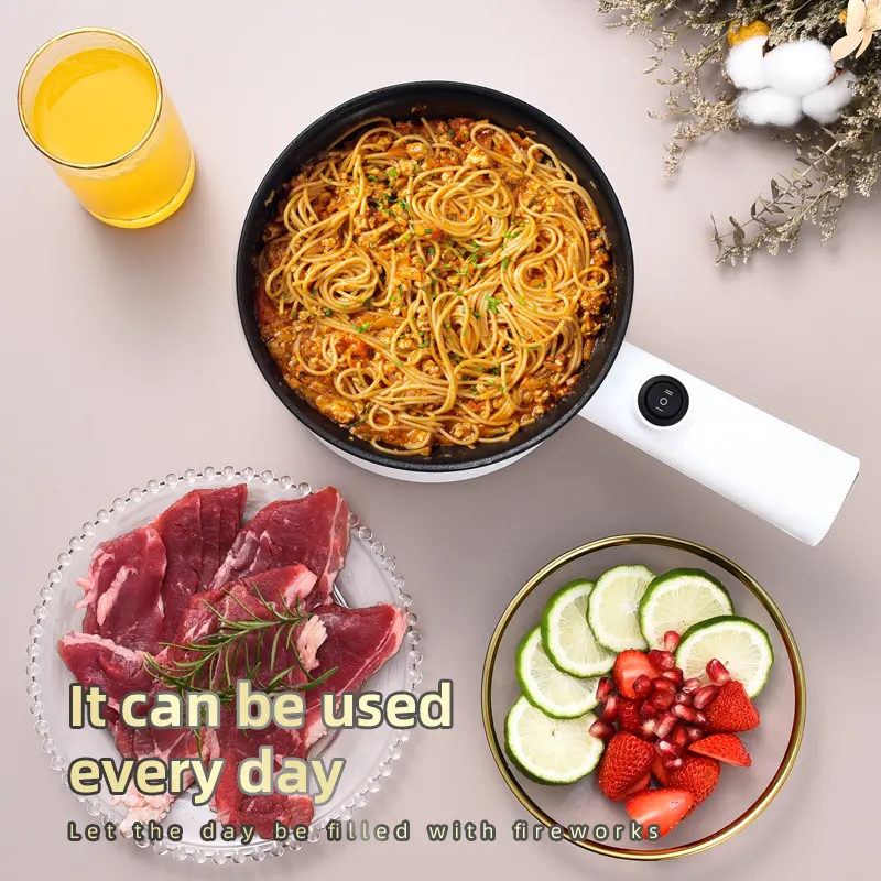 18cm White Electric Hotpot: 450W Multifunctional Cooker for Noodles & Eggs - Shop N Save