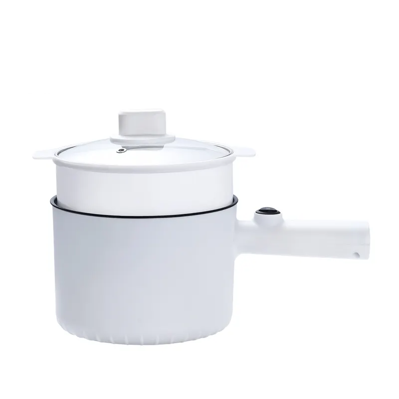 18cm White Electric Hotpot: 450W Multifunctional Cooker for Noodles & Eggs - Shop N Save