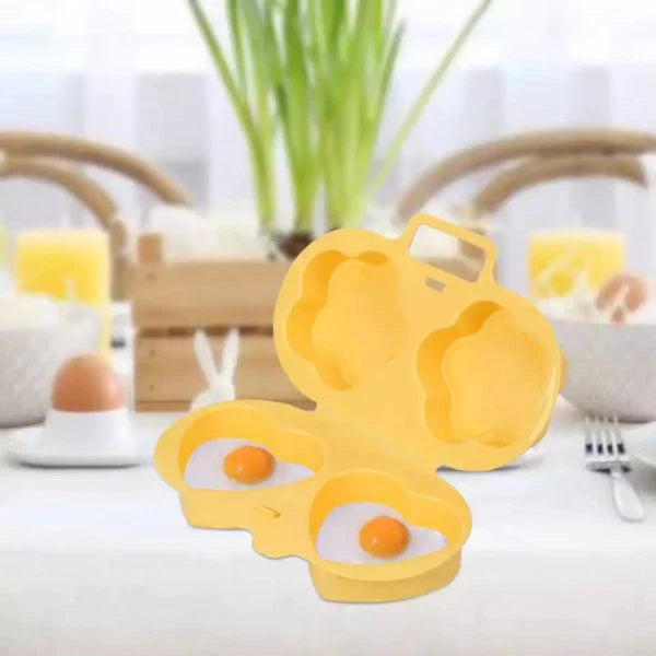 Steaming Boiling Eggs Microwave Cooking Double Mold - Yellow - Shop N Save