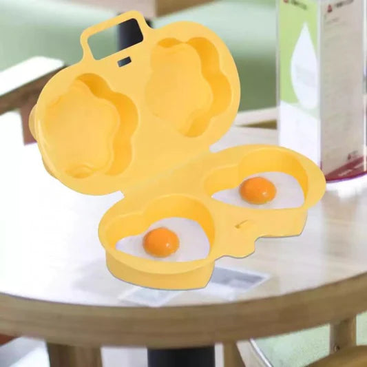 Steaming Boiling Eggs Microwave Cooking Double Mold - Yellow - Shop N Save