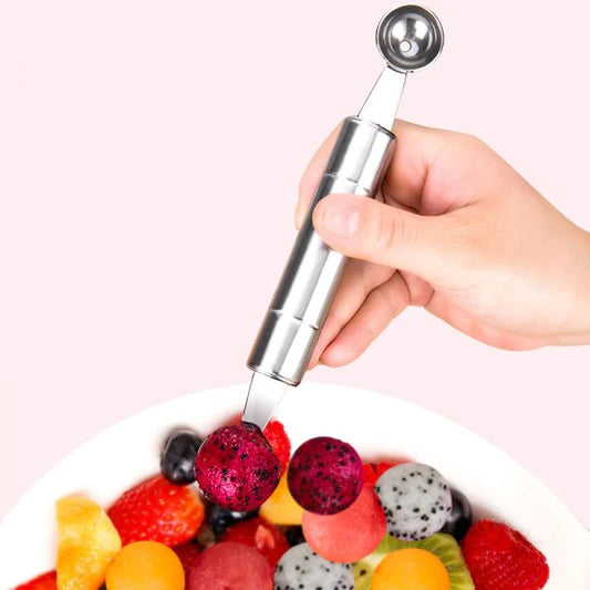 4 Pieces Melon Baller Scoop Fruit Spoon Carving Knife Set