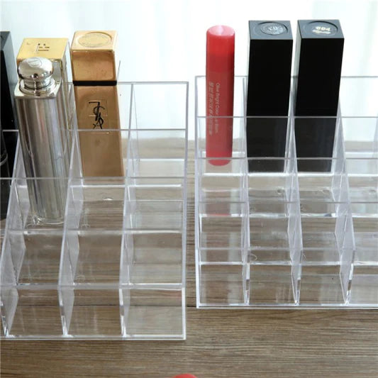 Desktop Lipsticks Cosmetics Storage Box - Transparent - Shop N Save