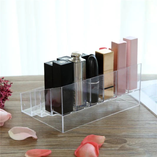 Desktop Lipsticks Cosmetics Storage Box - Transparent - Shop N Save