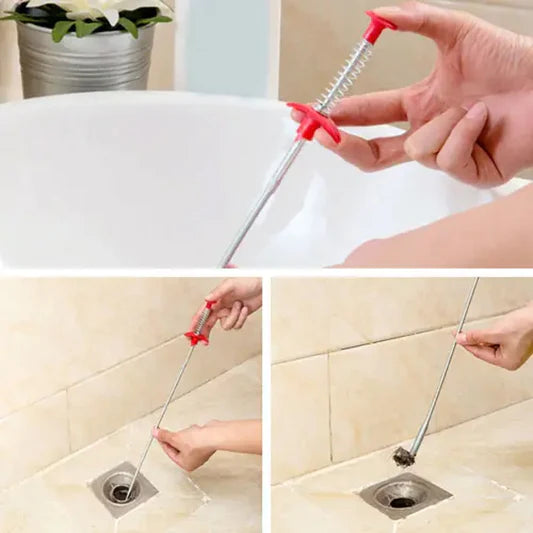 Bendable Grabber Sewer Sink Cleaner Hook - Silver - Shop N Save