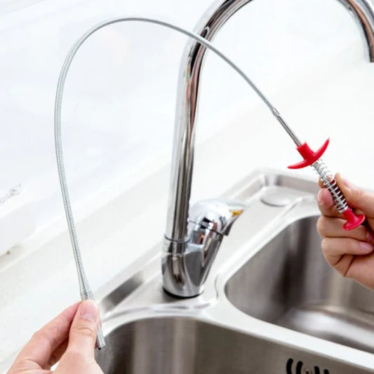 Bendable Grabber Sewer Sink Cleaner Hook - Silver - Shop N Save