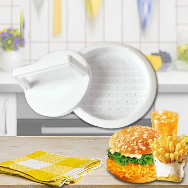 Round Shape Hamburger Meat Patty DIY Mold - White - Shop N Save