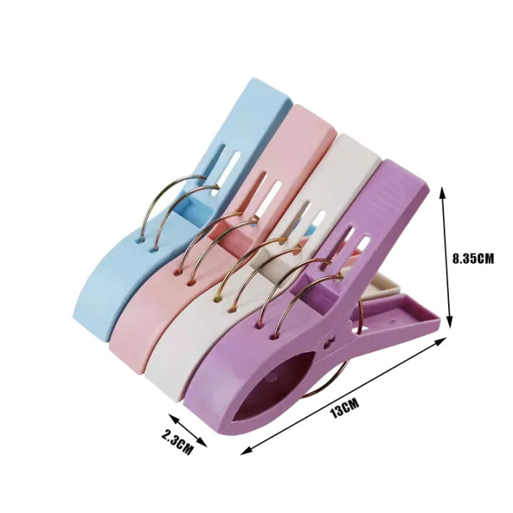 Windproof Clothes Clips: Large Size, 4pcs Set, Versatile Use - Shop N Save