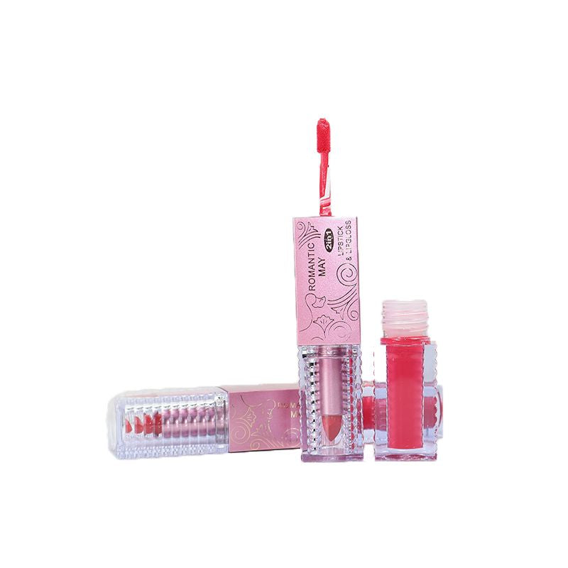 Romantic May Lip Gloss 2 In 1 Lipstick - Rubine Red (6)