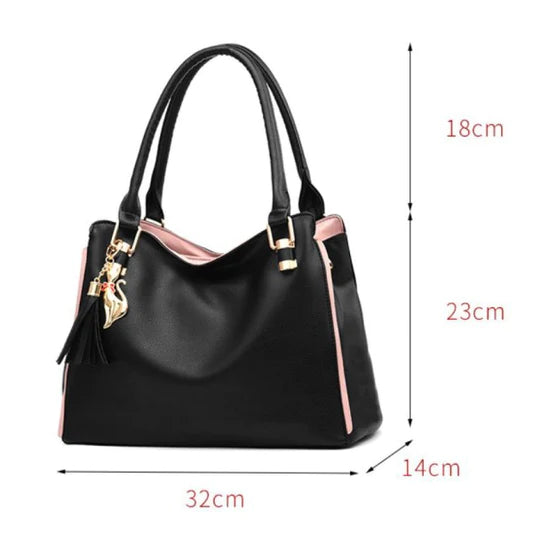 Large Capacity Simple Temperament Shoulder Bags - Black