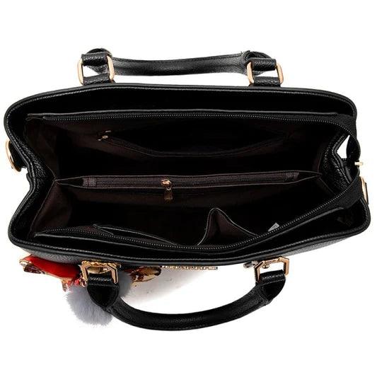 Fashion Large Capacity Stylish Shoulder Handbags - Black - Shop N Save