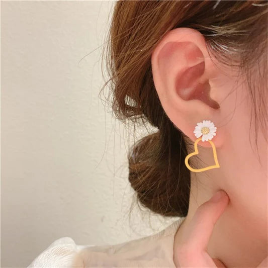 Love Little Daisy Earrings - White Yellow - Shop N Save