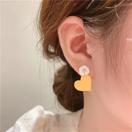 Love Little Daisy Earrings - White Yellow - Shop N Save