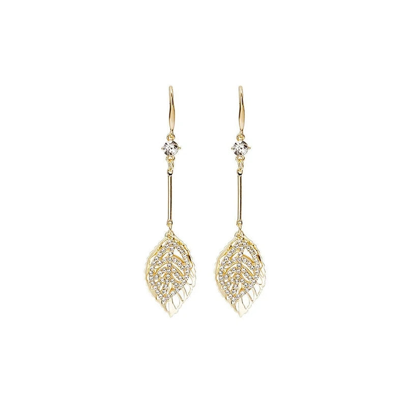 2023 Korean Tassel Earrings: Bohemian Gold Leaf Wedding Style - Shop N Save