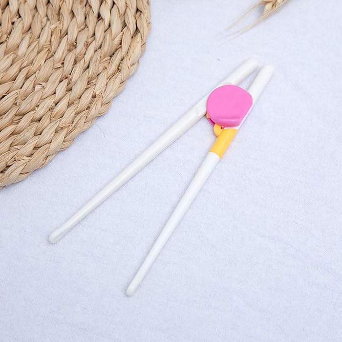A Pair Of Kids Auxiliary Chopsticks - White Pink