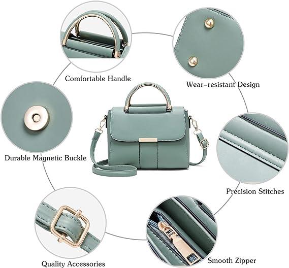 Double Handle Magnetic Closure Ladies Fashion Handbag - Shop N Save