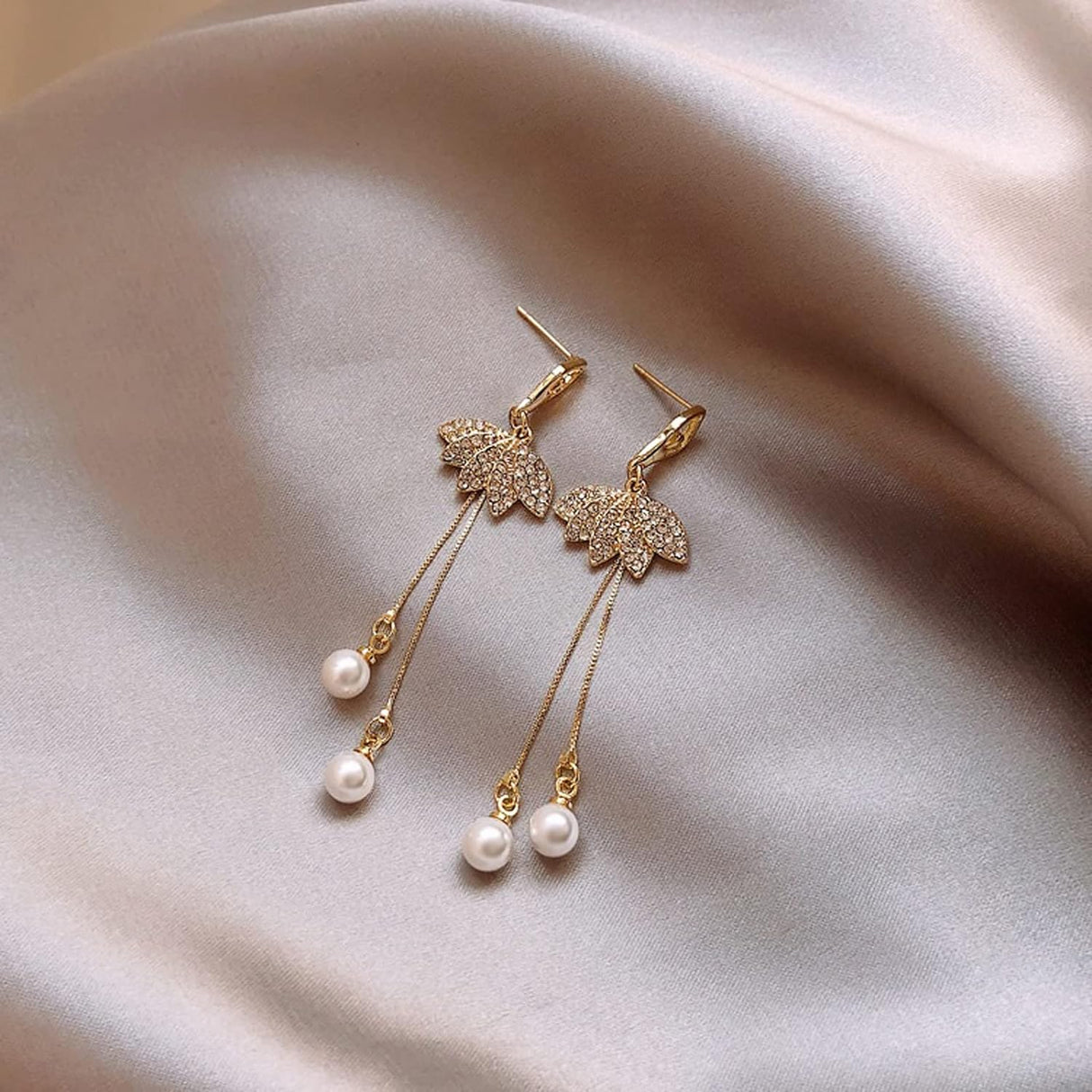 Gold Long Tassel Pearl Earrings: Elegant Women's Gift Jewelry - Shop N Save