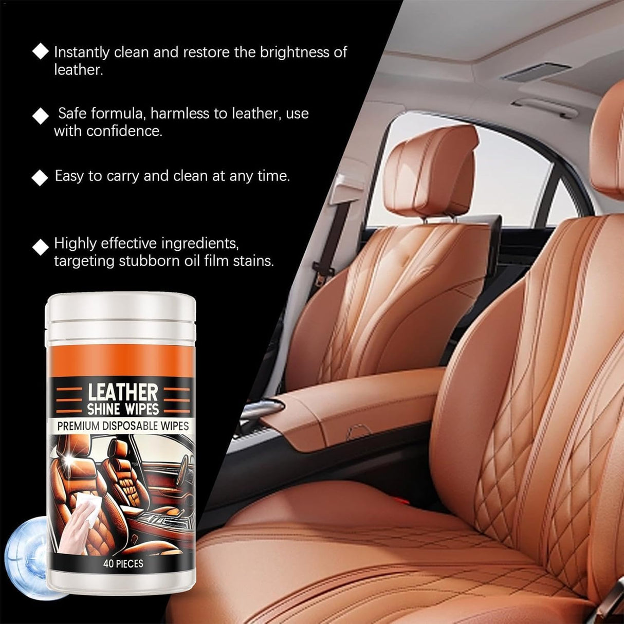 Collins Furniture Cleaning Cream & Conditioner Oil Paste, Automotive Interior Leather Cleaning Cream, Leather Repair Kit for Car, Furniture, Cleaning Care Balm