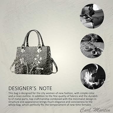 Ladies High Quality Flower Embroidered Handbag - Purple